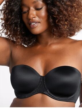 Bali Black Convertible Strapless Smoothing Cup Bra 36C
